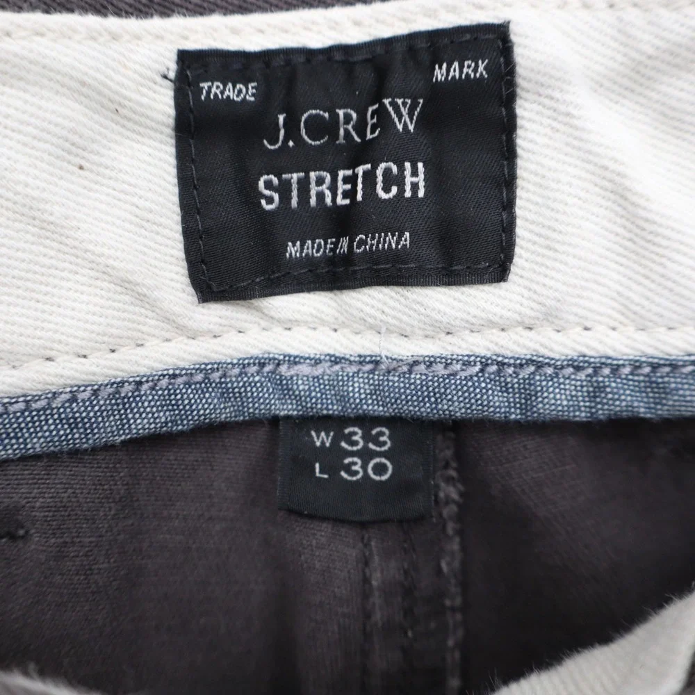 J. Crew Chino Pants Mens 33x30 Chocolate Cotton‎ Stretch Straight Leg Streetwear